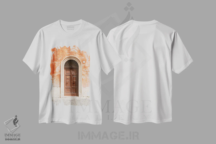 تیشرت سفید طرح دار نارنجی ایتالیایی، مدیوم اثر هنریکه شنک | فروشگاه ایماژ
