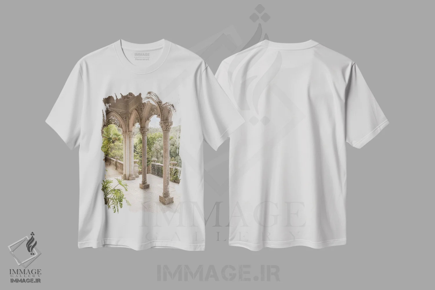 تیشرت سفید طرح دار طاق های پرتغالی، مدیوم اثر هنریکه شنک | فروشگاه ایماژ