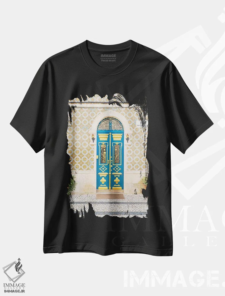 تیشرت مشکی طرح دار ورودی پرتغالی، مدیوم اثر هنریکه شنک | فروشگاه ایماژ