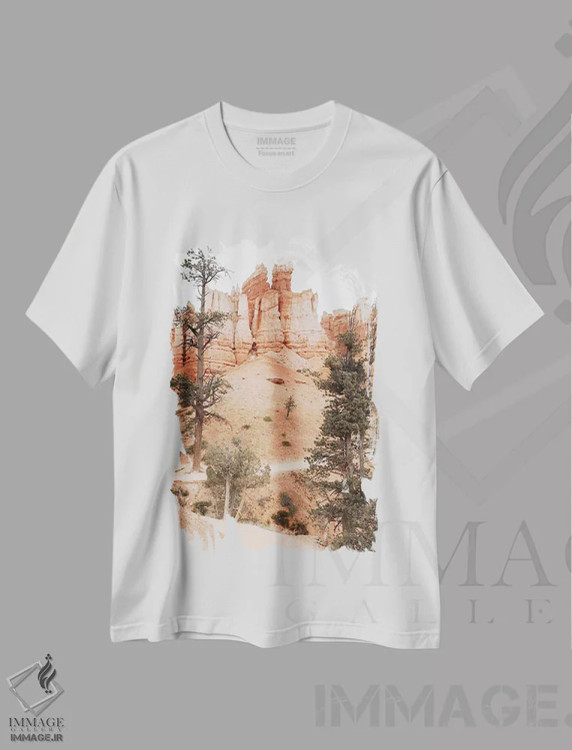 تیشرت سفید طرح دار دهانه برایس، مدیوم اثر هنریکه شنک | فروشگاه ایماژ