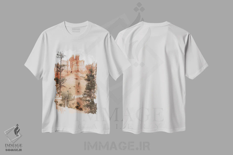 تیشرت سفید طرح دار دهانه برایس، مدیوم اثر هنریکه شنک | فروشگاه ایماژ