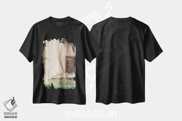 تیشرت مشکی طرح دار تابستان در مراکش، مدیوم اثر هنریکه شنک | فروشگاه ایماژ