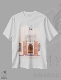 تیشرت سفید طرح دار درب کاخ باهیا، مدیوم اثر هنریکه شنک | فروشگاه ایماژ