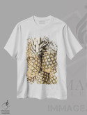 تیشرت سفید طرح دار آناناس ها در آفتاب، تزئینی اثر هنریکه شنک | فروشگاه ایماژ