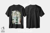 تیشرت مشکی طرح دار فضای گیاهی در مراکش، تزئینی اثر هنریکه شنک | فروشگاه ایماژ