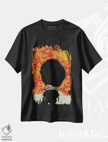 تیشرت مشکی طرح دار رنسانس، هنر آمریکایی آفریقایی تبار اثر آرت پِی سی ئی | فروشگاه ایماژ