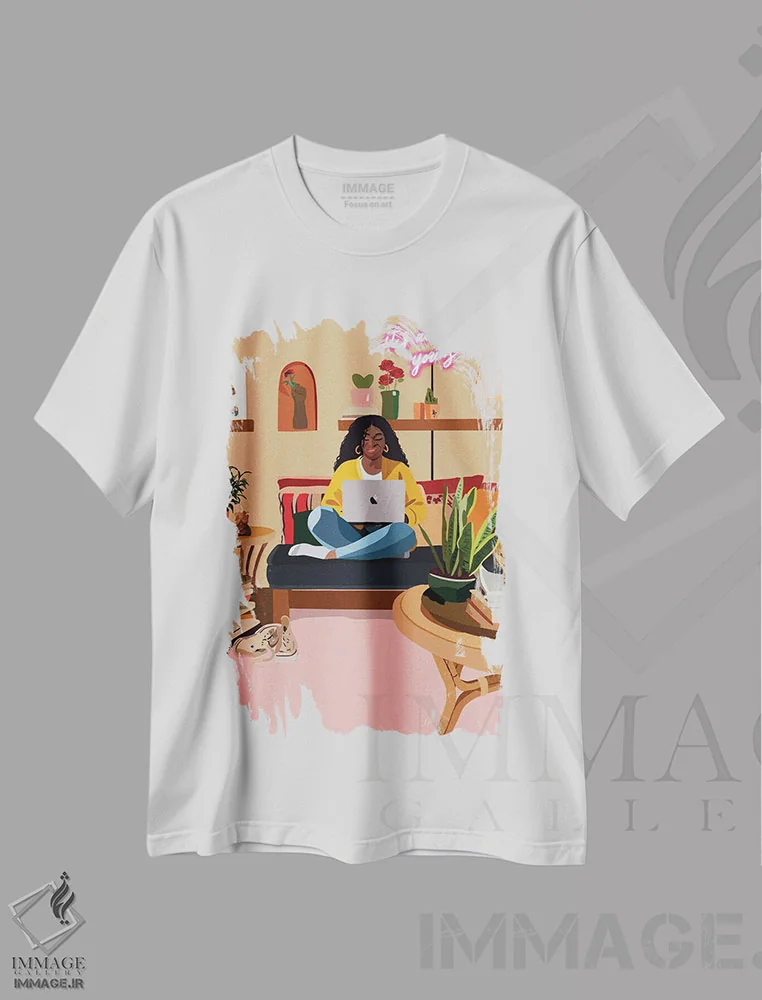 تیشرت سفید طرح دار قبلاً مال تو شده است، هنر آمریکایی آفریقایی تبار اثر آرت پِی سی ئی | فروشگاه ایماژ