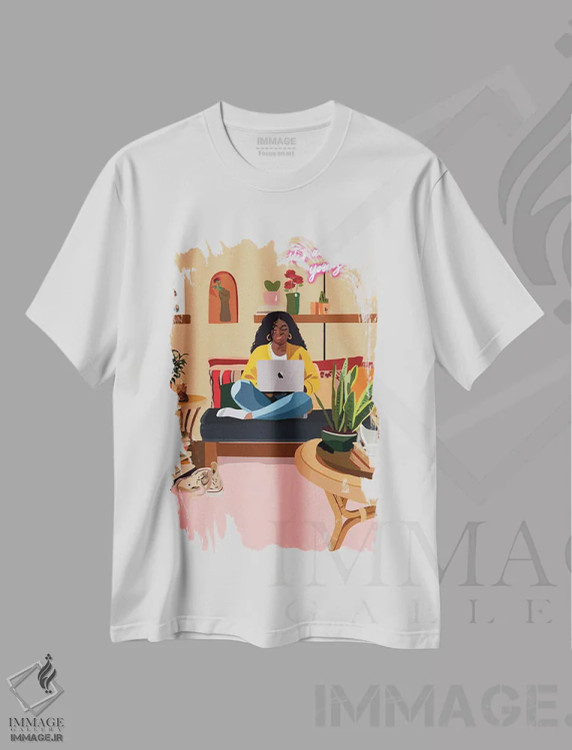 تیشرت سفید طرح دار قبلاً مال تو شده است، هنر آمریکایی آفریقایی تبار اثر آرت پِی سی ئی | فروشگاه ایماژ