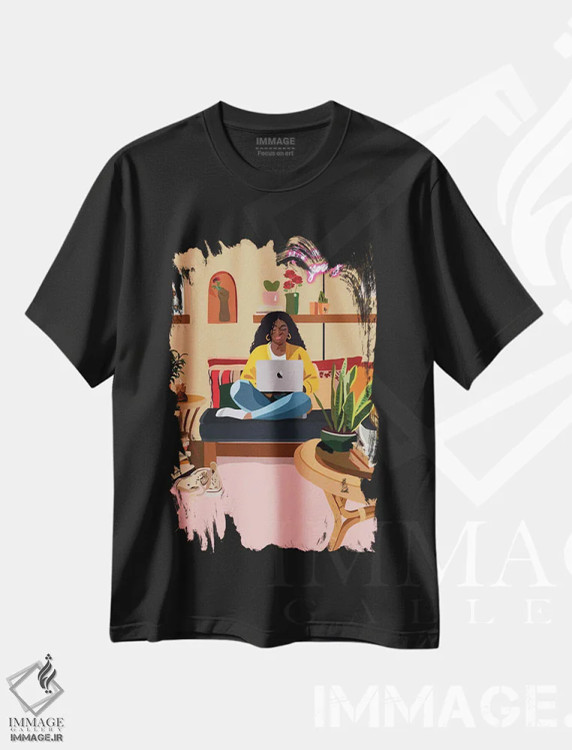 تیشرت مشکی طرح دار قبلاً مال تو شده است، هنر آمریکایی آفریقایی تبار اثر آرت پِی سی ئی | immage.ir