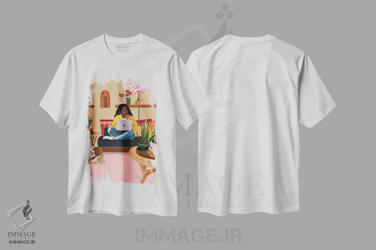 تیشرت سفید طرح دار قبلاً مال تو شده است، هنر آمریکایی آفریقایی تبار اثر آرت پِی سی ئی | فروشگاه ایماژ