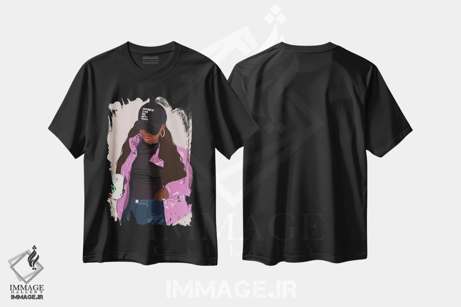 تیشرت مشکی طرح دار آثار آرت پِی سی ئی - immage.ir