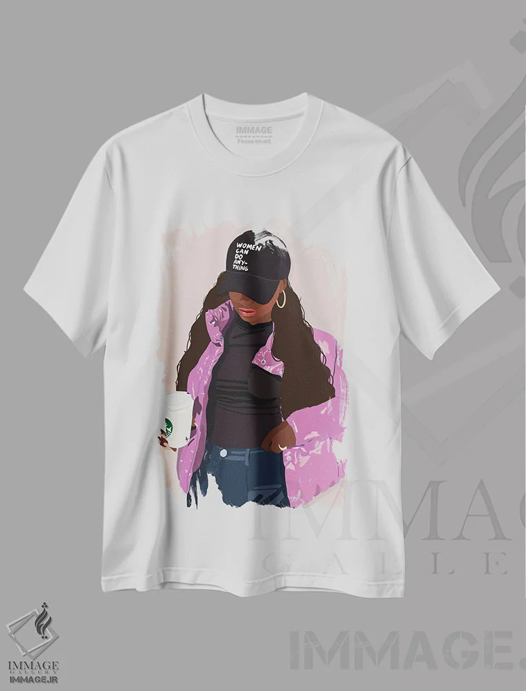 تیشرت سفید طرح دار آثار آرت پِی سی ئی - فروشگاه ایماژ