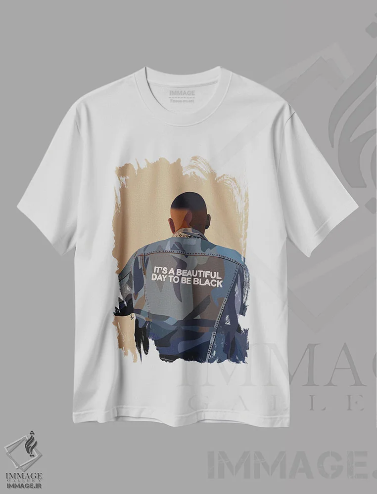 تیشرت سفید طرح دار آثار آرت پِی سی ئی - فروشگاه ایماژ