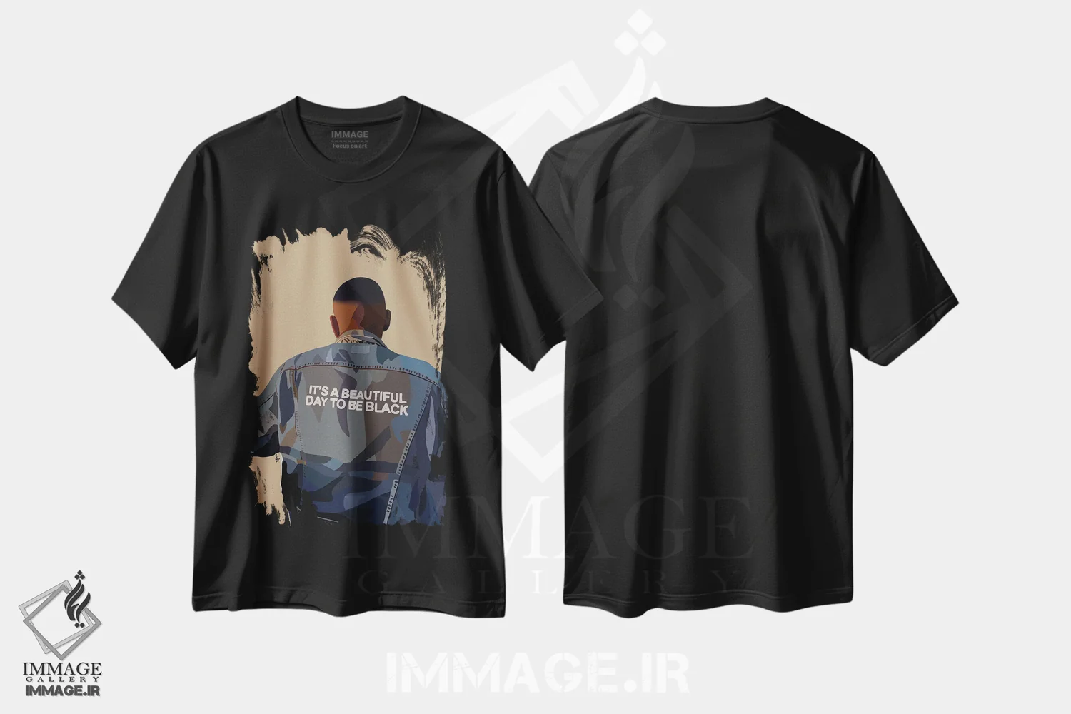 تیشرت مشکی طرح دار آثار آرت پِی سی ئی - immage.ir