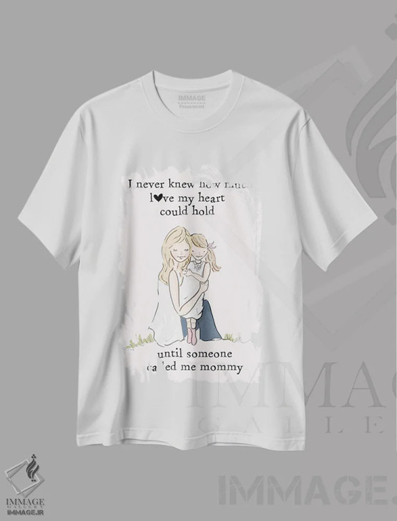 تیشرت سفید طرح دار مادر و دختر، هنر دیجیتال اثر هدر استیلافسن | immage.ir