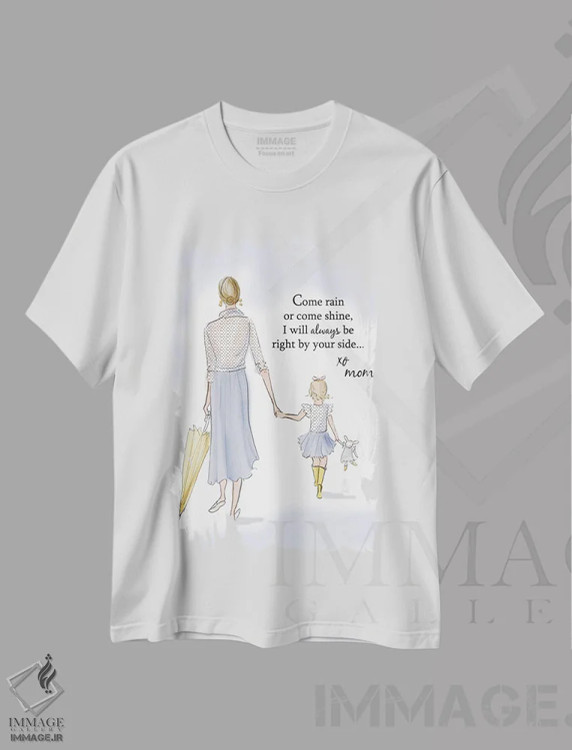 تیشرت سفید طرح دار یادداشت های مامان، هنر دیجیتال اثر هدر استیلافسن | immage.ir