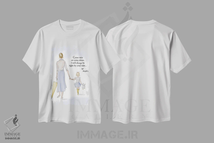 تیشرت سفید طرح دار یادداشت های مامان، هنر دیجیتال اثر هدر استیلافسن | immage.ir