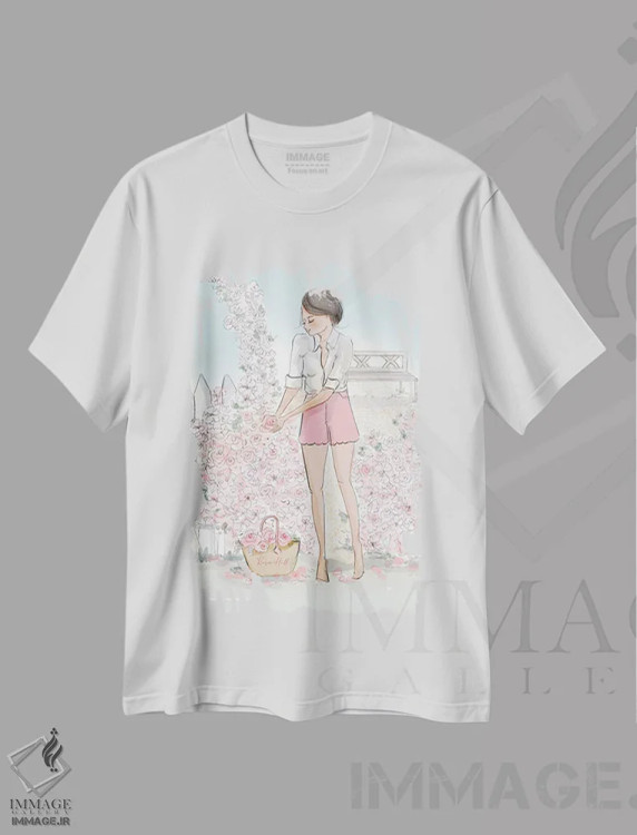 تیشرت سفید طرح دار بذر امید بکار، هنر دیجیتال اثر هدر استیلافسن | فروشگاه ایماژ