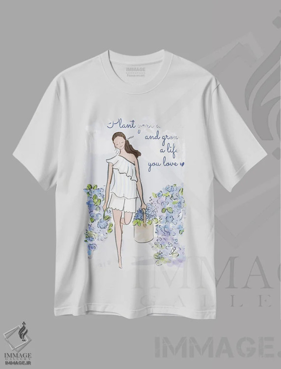 تیشرت سفید طرح دار آثار هدر استیلافسن - immage.ir