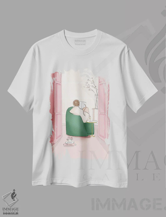 تیشرت سفید طرح دار بهار در راه است، هنر دیجیتال اثر هدر استیلافسن | immage.ir