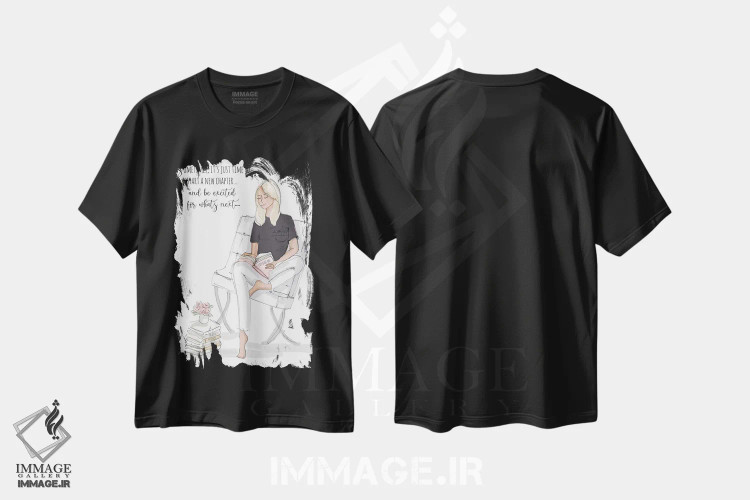 تیشرت مشکی طرح دار فصل جدیدی آغاز کن، هنر دیجیتال اثر هدر استیلافسن | immage.ir