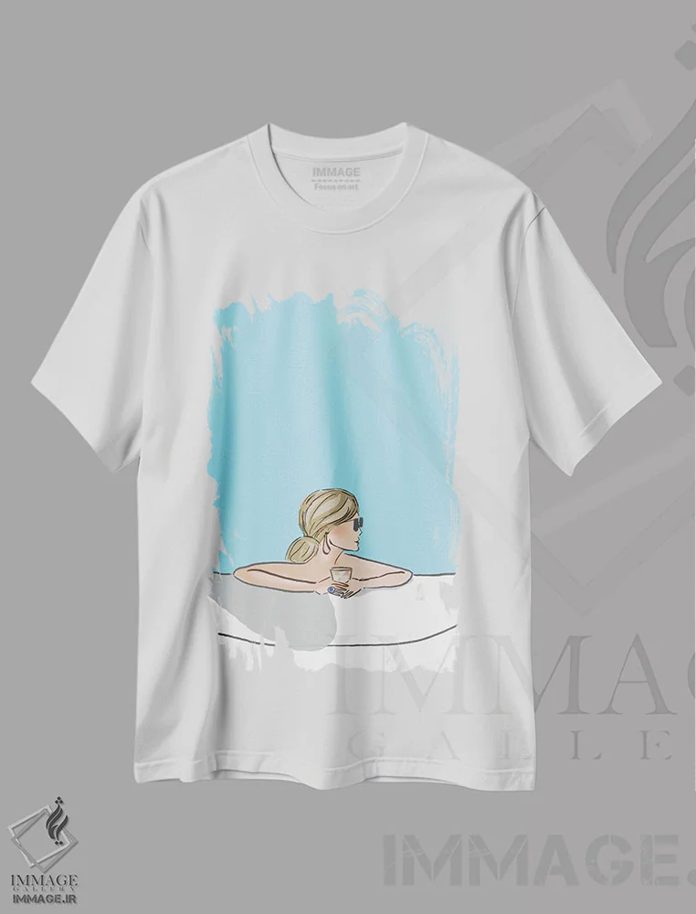 تیشرت سفید طرح دار حالت ذهنی، هنر دیجیتال اثر هدر استیلافسن | immage.ir