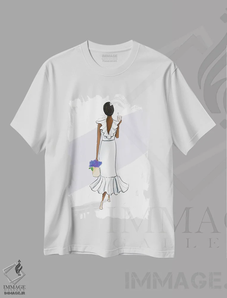 تیشرت سفید طرح دار حس تابستانی، هنر آمریکایی آفریقایی تبار اثر هدر استیلافسن | immage.ir