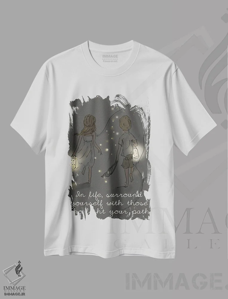 تیشرت سفید طرح دار آثار هدر استیلافسن - immage.ir