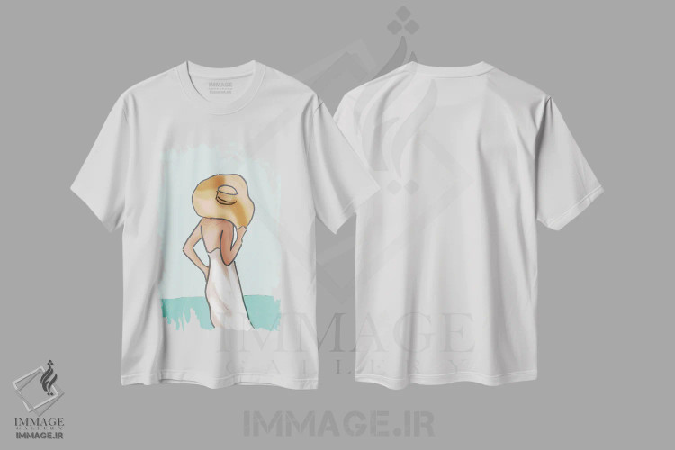 تیشرت سفید طرح دار آفتاب خورده، هنر دیجیتال اثر هدر استیلافسن | immage.ir
