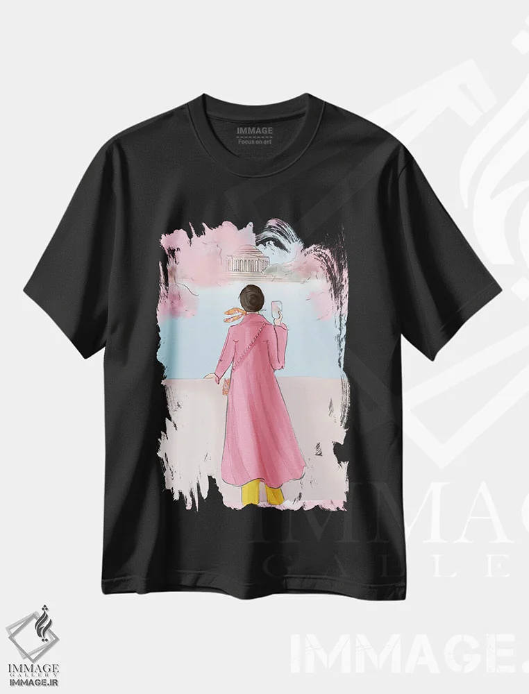 تیشرت مشکی طرح دار آخر هفته در جشنواره گیلاس، هنر دیجیتال اثر هدر استیلافسن | immage.ir