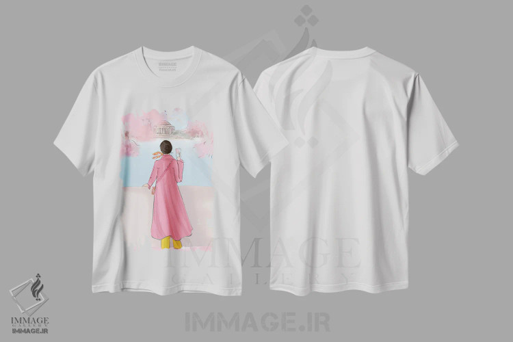 تیشرت سفید طرح دار آخر هفته در جشنواره گیلاس، هنر دیجیتال اثر هدر استیلافسن | فروشگاه ایماژ