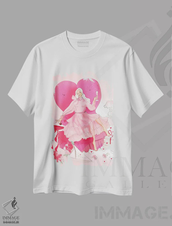 تیشرت سفید طرح دار مال من باش، هنر دیجیتال اثر هدر استیلافسن | immage.ir