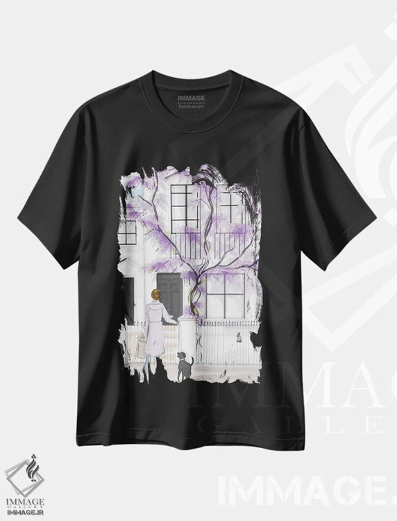 تیشرت مشکی طرح دار آخر هفته در کنسینگتون، هنر دیجیتال اثر هدر استیلافسن | immage.ir