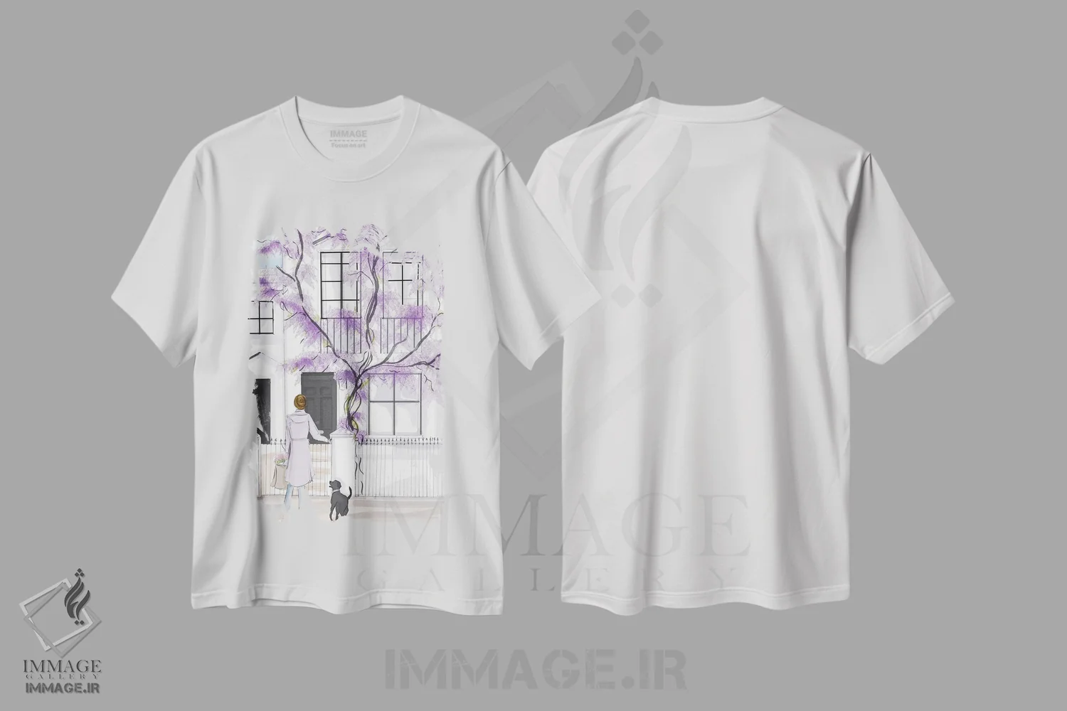 تیشرت سفید طرح دار آخر هفته در کنسینگتون، هنر دیجیتال اثر هدر استیلافسن | فروشگاه ایماژ