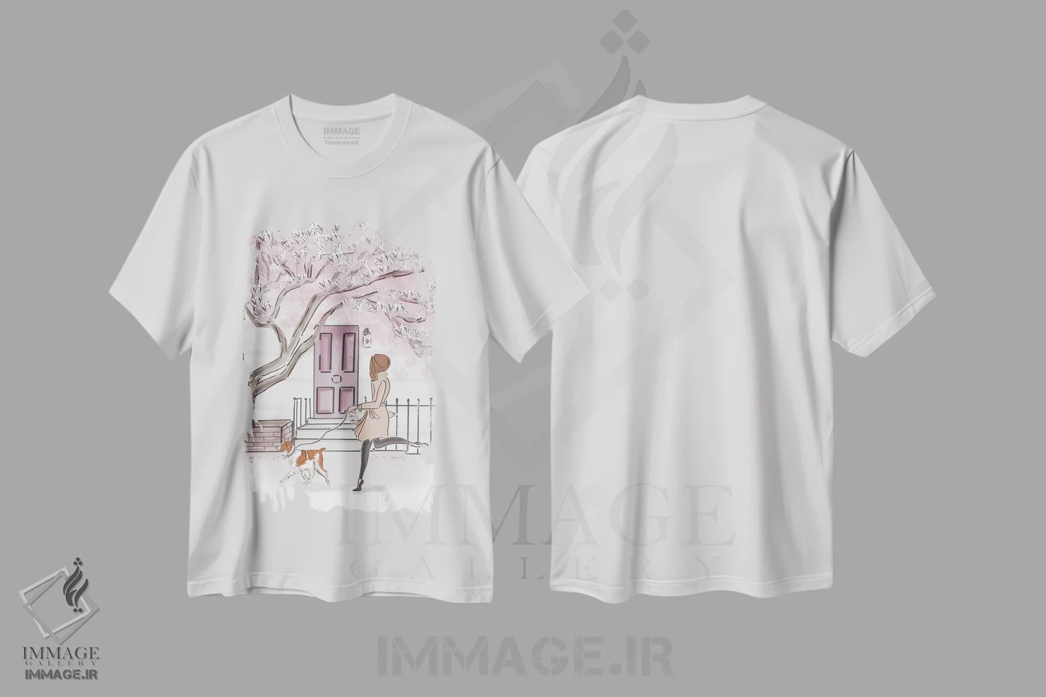 تیشرت سفید طرح دار آخر هفته در ناتینگ هیل، هنر دیجیتال اثر هدر استیلافسن | فروشگاه ایماژ