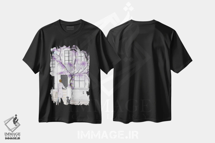 تیشرت مشکی طرح دار آخر هفته در کنسینگتون، هنر دیجیتال اثر هدر استیلافسن | immage.ir