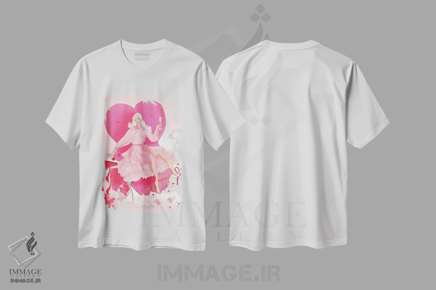 تیشرت سفید طرح دار مال من باش، هنر دیجیتال اثر هدر استیلافسن | immage.ir