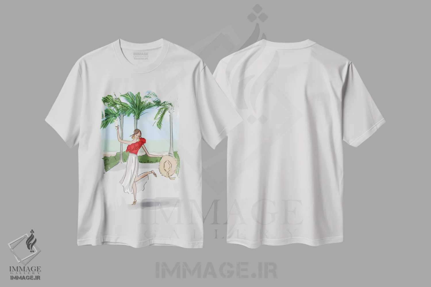 تیشرت سفید طرح دار آخر هفته در میامی، دکور ساحلی اثر هدر استیلافسن | immage.ir
