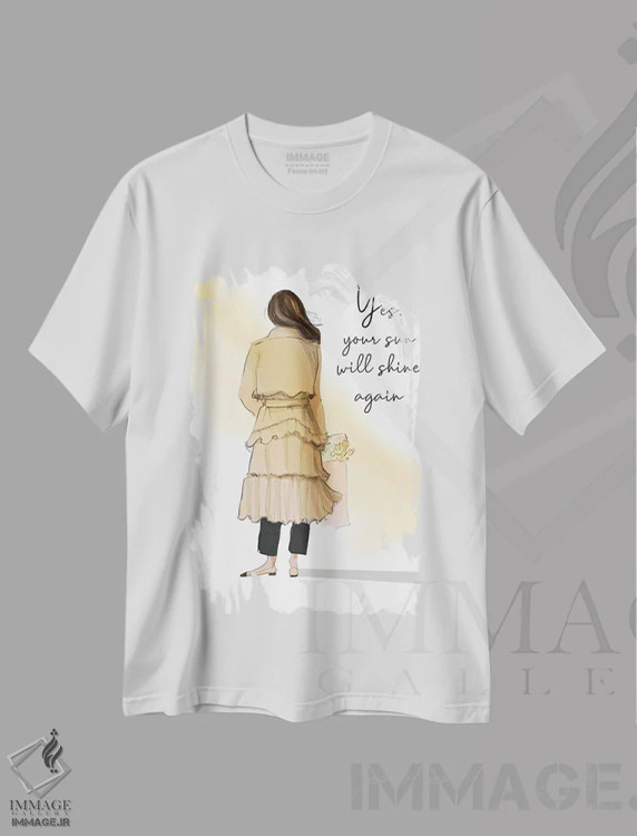 تیشرت سفید طرح دار آثار هدر استیلافسن - فروشگاه ایماژ