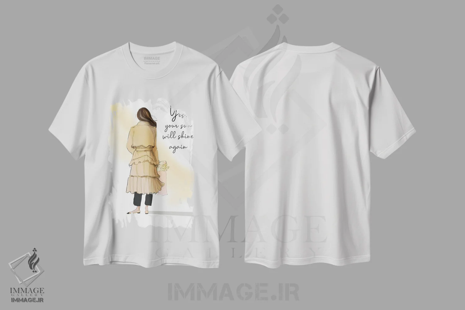 تیشرت سفید طرح دار آثار هدر استیلافسن - فروشگاه ایماژ