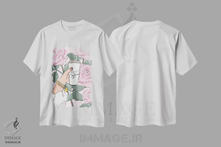 تیشرت سفید طرح دار Coffee,اما اول قهوه، مدیوم اثر هدر استیلافسن | immage.ir