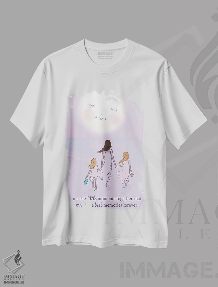 تیشرت سفید طرح دار بهترین خاطرات با هم بودن، هنر دیجیتال اثر هدر استیلافسن | immage.ir