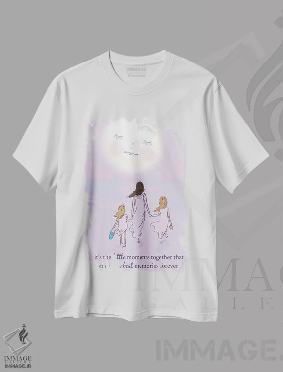 تیشرت سفید طرح دار بهترین خاطرات با هم بودن، هنر دیجیتال اثر هدر استیلافسن | immage.ir