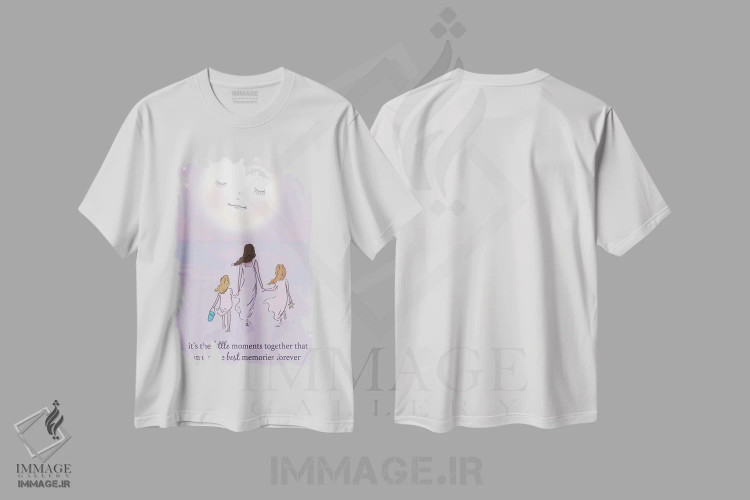 تیشرت سفید طرح دار بهترین خاطرات با هم بودن، هنر دیجیتال اثر هدر استیلافسن | immage.ir