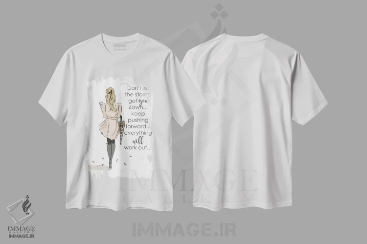 تیشرت سفید طرح دار آثار هدر استیلافسن - فروشگاه ایماژ