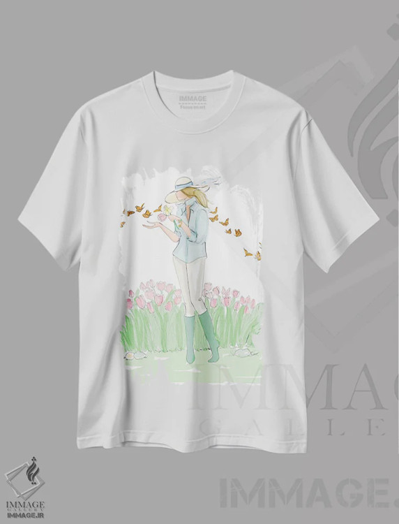 تیشرت سفید طرح دار به تو بال می دهد، هنر دیجیتال اثر هدر استیلافسن | فروشگاه ایماژ