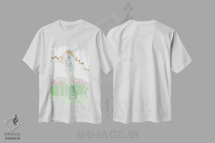 تیشرت سفید طرح دار به تو بال می دهد، هنر دیجیتال اثر هدر استیلافسن | فروشگاه ایماژ