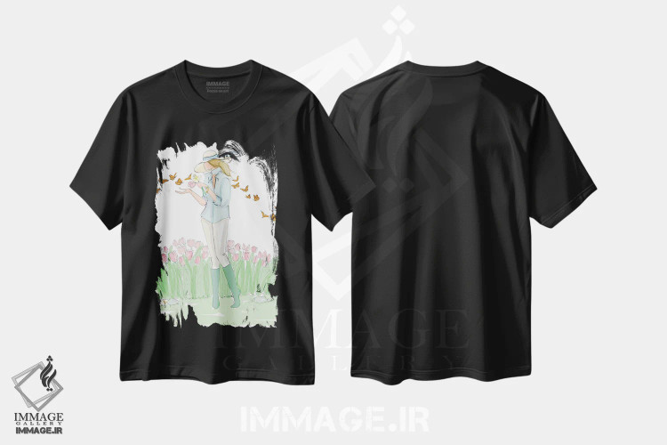 تیشرت مشکی طرح دار به تو بال می دهد، هنر دیجیتال اثر هدر استیلافسن | immage.ir
