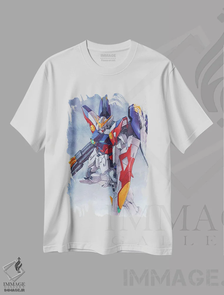تیشرت سفید طرح دار گاندام وینگ زیرو نسخه تلویزیونی، مدیوم اثر هکتور ترونک | immage.ir