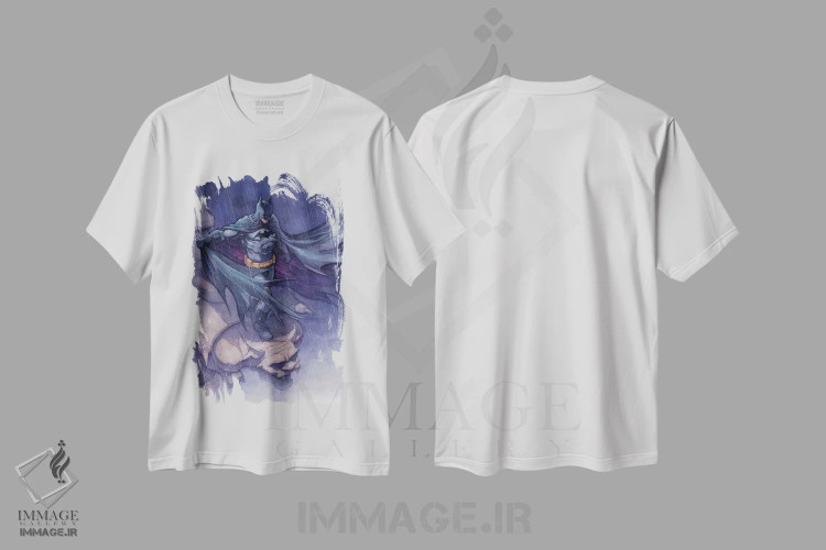 تیشرت سفید طرح دار شوالیه تاریکی، مدیوم اثر هکتور ترونک | فروشگاه ایماژ
